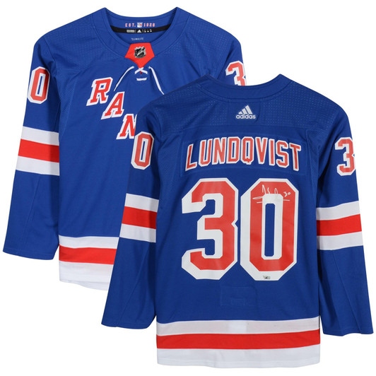 Henrik Lundqvist New York Rangers Fanatics  Autographed Blue Adidas  Jersey