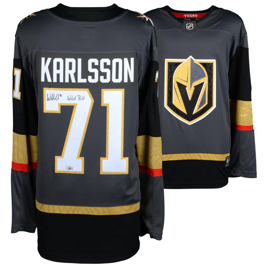 William Karlsson Vegas Golden Knights Fanatics  Autographed Black Fanatics Breakaway Jersey with "Wild Bill" Inscription