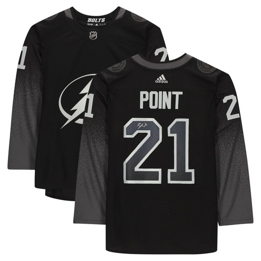 Brayden Point Tampa Bay Lightning Fanatics  Autographed adidas Black Alternate  Jersey