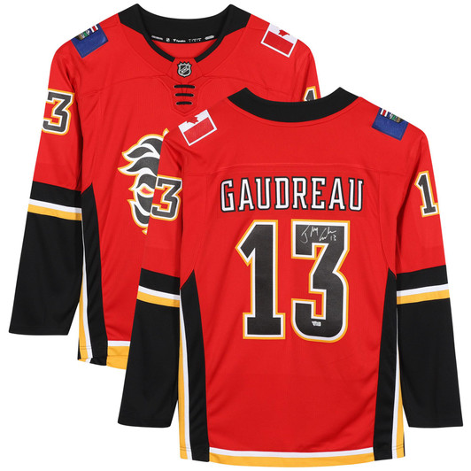 Johnny Gaudreau Calgary Flames Fanatics  Autographed Red Fanatics Breakaway Jersey