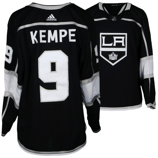 Adrian Kempe Los Angeles Kings Fanatics  Game-Used #9 Black Jersey from the 2018 NHL Playoffs - Size 56