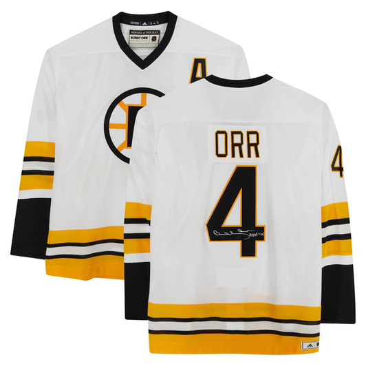 Bobby Orr Boston Bruins Autographed White adidas Heroes of Hockey  Player Jersey with "HOF 79" Inscription
