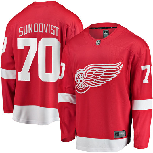 Oskar Sundqvist Detroit Red Wings Fanatics Branded Home Breakaway Player Jersey - Red