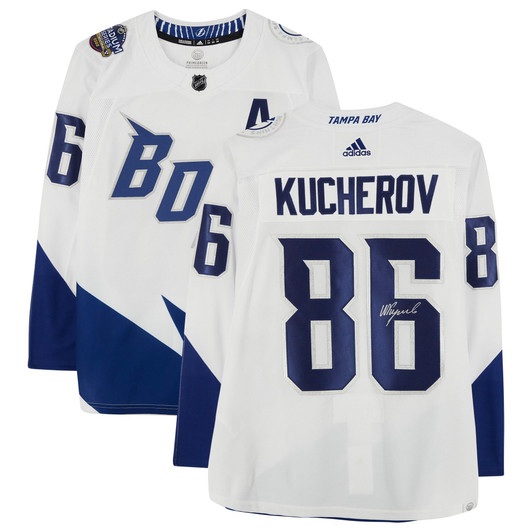 Nikita Kucherov Tampa Bay Lightning Fanatics  Autographed adidas  2022 Stadium Series Jersey - White