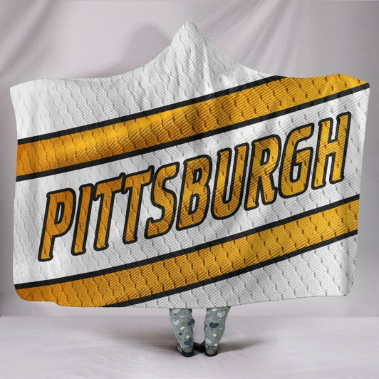 Pittsburgh Penguins Unofficial Hockey Jersey Hooded Blanket Adult Youth, Large Size 60X80 Inches, Hooded Blanket233