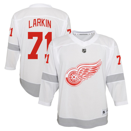 Youth Dylan Larkin White Detroit Red Wings 2020/21  Replica Player Jersey