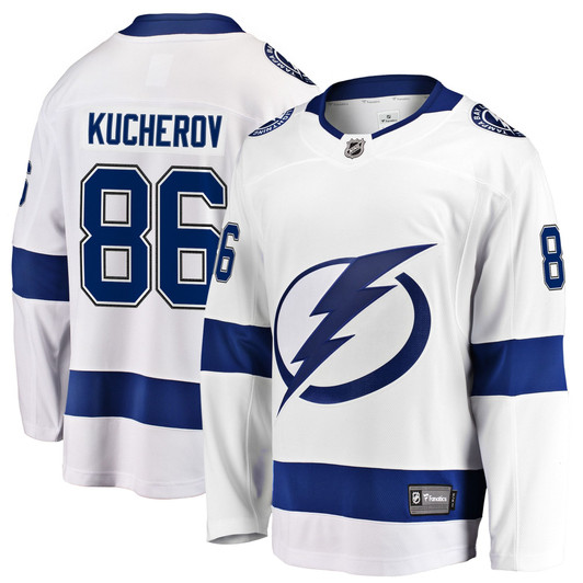 Men'S Fanatics Branded Nikita Kucherov White Tampa Bay Lightning Away Premier Breakaway Player Jersey