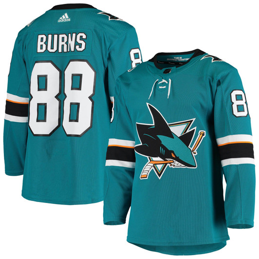 Men'S Adidas Brent Burns Teal San Jose Sharks Home  Team Player Jersey