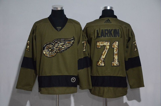 Detroit Red Wings Dylan Larkin 71 2021 Stadium Series Camo Jersey