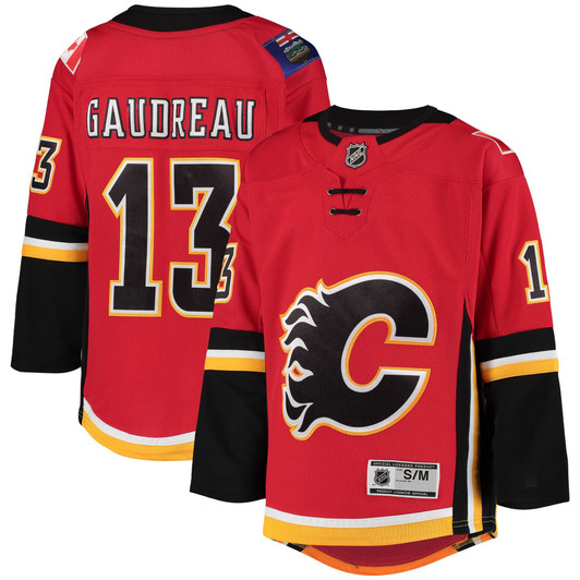 Youth Johnny Gaudreau Red Calgary Flames 2020/21 Alternate Premier Player Jersey