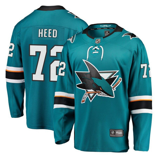 Tim Heed San Jose Sharks Fanatics Branded Breakaway Jersey - Teal