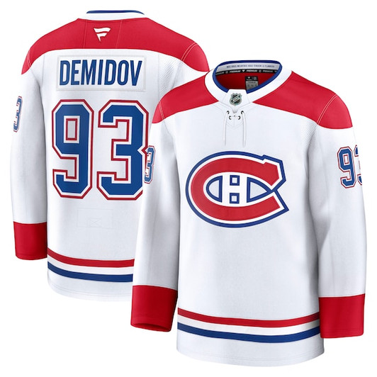 Men's Montreal Canadiens Ivan Demidov Fanatics White Away Premium Jersey