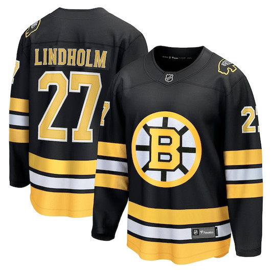 Men's Boston Bruins Hampus Lindholm Fanatics Black Home Breakaway Player Jersey