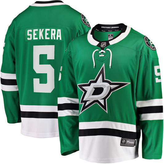 Men'S Fanatics Branded Andrej Sekera Kelly Green Dallas Stars Breakaway Home Player Jersey