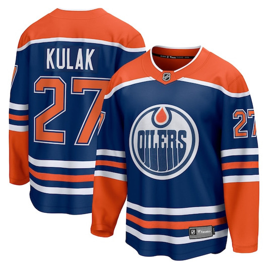 Men's Edmonton Oilers Brett Kulak Fanatics Royal Home Breakaway Player Jersey
