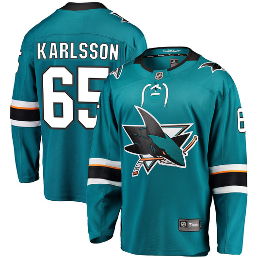 Men'S Fanatics Branded Erik Karlsson Teal San Jose Sharks Breakaway Player Jersey