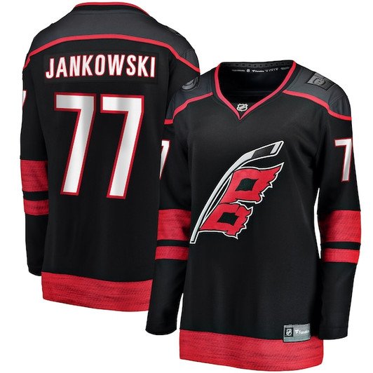 Women's Carolina Hurricanes Mark Jankowski Fanatics Black Home Breakaway Player Jersey