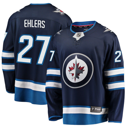 Men'S Fanatics Branded Nikolaj Ehlers Navy Winnipeg Jets Breakaway Replica Jersey