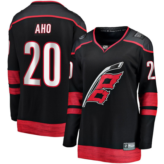 Women'S Fanatics Branded Sebastian Aho Black Carolina Hurricanes Alternate Premier Breakaway Jersey