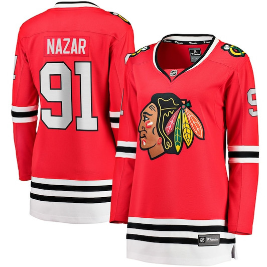 Women's Chicago Blackhawks Frank Nazar Fanatics Red Home Breakaway Jersey