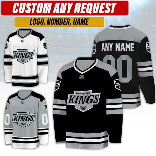 Personalized Los Angeles Kings Hockey Jersey, Los Angeles Kings Jersey For Men With Your Team Name, Fan Hockey Jersey