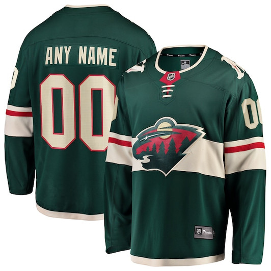 Men's Minnesota Wild Fanatics Green Home Breakaway Custom Jersey