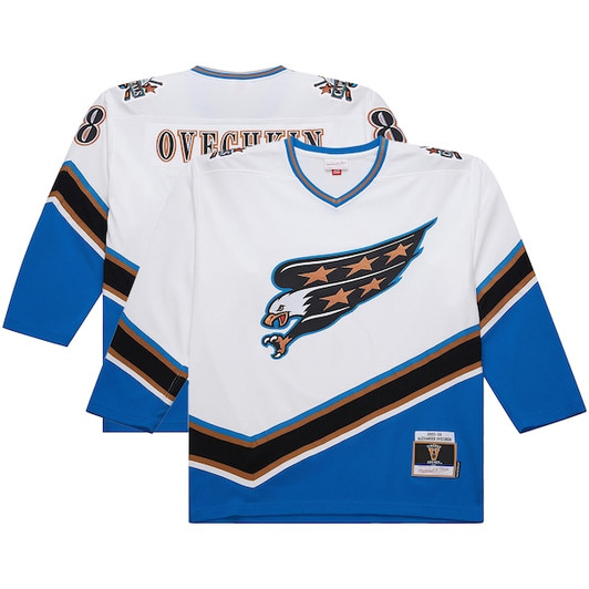 Men's Washington Capitals Alexander Ovechkin Mitchell & Ness White Big & Tall 2005/06 Power Play Jersey