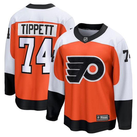 Men's Philadelphia Flyers Owen Tippett Fanatics Orange Home Breakaway Jersey