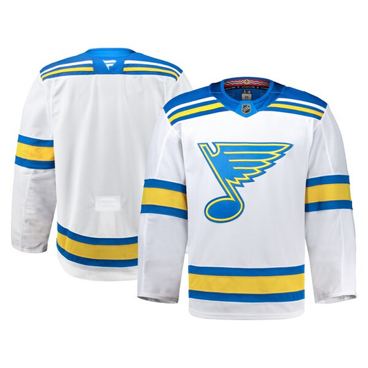 Men's St. Louis Blues Fanatics White Away  Pro Jersey