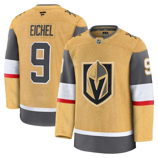 Men's Vegas Golden Knights Jack Eichel Fanatics Gold Home Premium Jersey