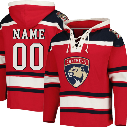Personalized Player Name & Number Florida Panthers Lacer Pullover Hoodie, Florida Panthers NHL Heavyweight Jersey Lacer Hoodie LTRP