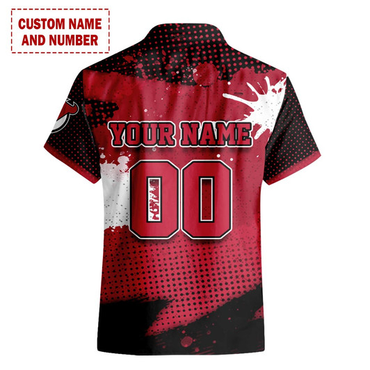 Personalized New Jersey Devils Dot Painting Pattern Art With Style Grunge