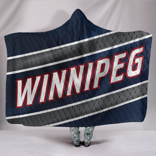 Winnipeg Jets Unofficial Hockey Jersey Hooded Blanket Adult Youth, Large Size 60x80 Inches, Hooded Blanket471 - BOBBY SHOP