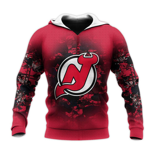 New Jersey Devils Hoodie Camouflage Vintage  - NHL