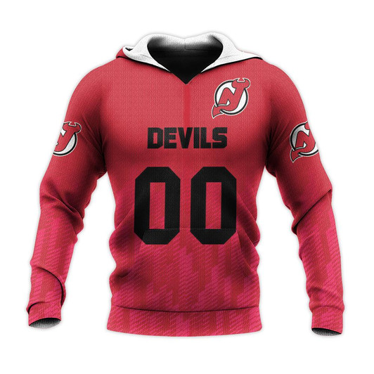 New Jersey Devils Hoodie Logo Sport Ombre  - NHL