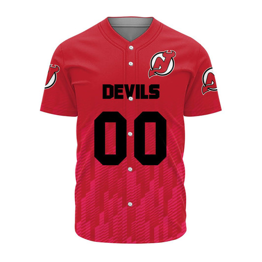 New Jersey Devils Baseball Jersey Logo Sport Ombre  - NHL
