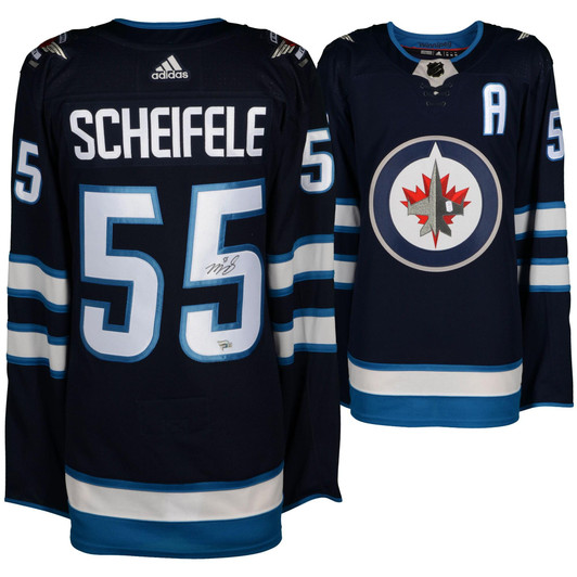 Mark Scheifele Winnipeg Jets Fanatics  Autographed Navy Adidas  Jersey