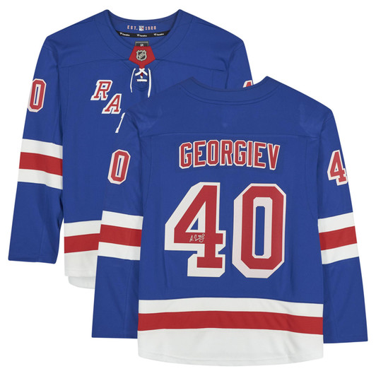 Alexandar Georgiev New York Rangers Fanatics  Autographed Blue Fanatics Breakaway Jersey