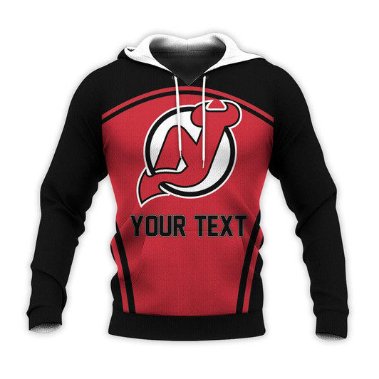 New Jersey Devils Hoodie Curve Style Sport- NHL
