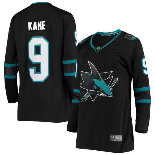 Evander Kane San Jose Sharks Fanatics Branded Women's Breakaway Alternate Player Jersey - Black