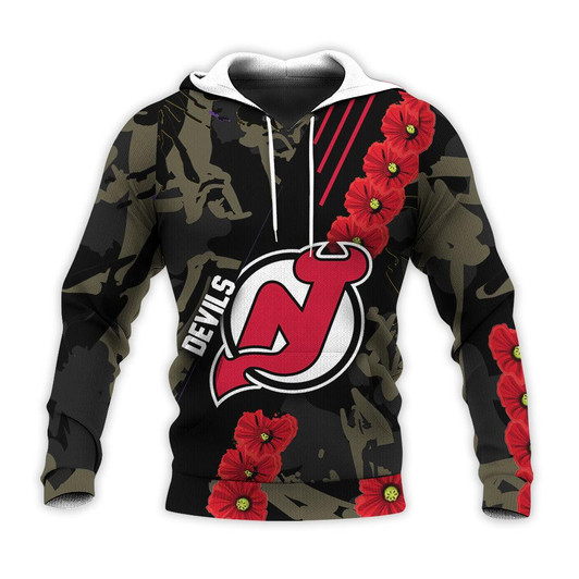 New Jersey Devils Hoodie Sport Style Keep Go On- NHL