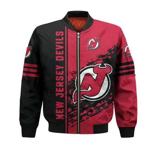 New Jersey Devils Bomber Jacket Quarter Style - NHL