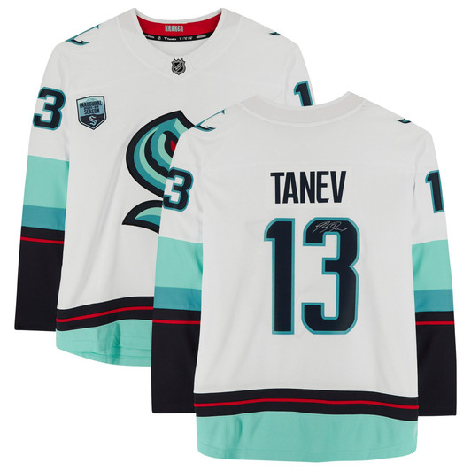 Brandon Tanev Seattle Kraken Fanatics  Autographed Fanatics Breakaway Jersey with Inaugural Season Jersey Patch - White
