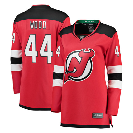 Miles Wood New Jersey Devils Fanatics Branded Women's Breakaway Jersey - Red