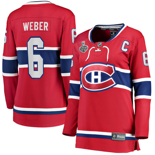 Shea Weber Montreal Canadiens Fanatics Branded Women's Home 2021 Stanley Cup Final Bound Breakaway Jersey - Red