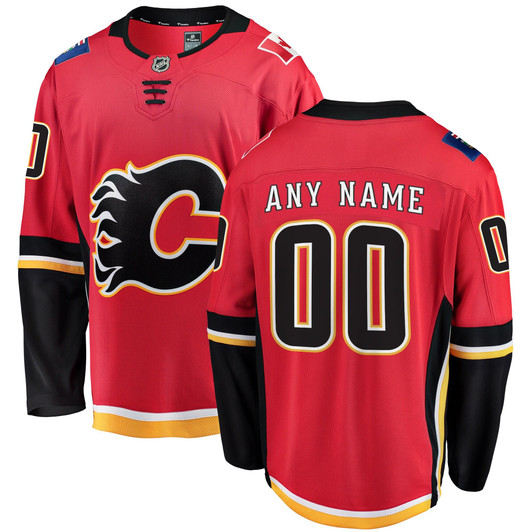 Calgary Flames Fanatics Branded  Alternate Premier Breakaway Custom Jersey - Red/Black