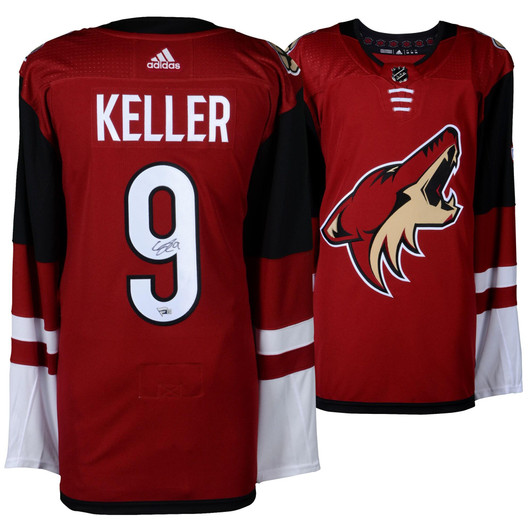 Clayton Keller Arizona Coyotes Fanatics  Autographed Red Adidas  Jersey