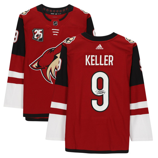 Clayton Keller Arizona Coyotes Fanatics  Autographed adidas Garnet  Jersey with 25th Anniversary Season Patch