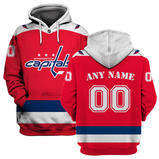 Washington Capitals Nhl Hockey Team Red Personalized Number Name Jersey Style Gift For Capitals Fans Hoodie