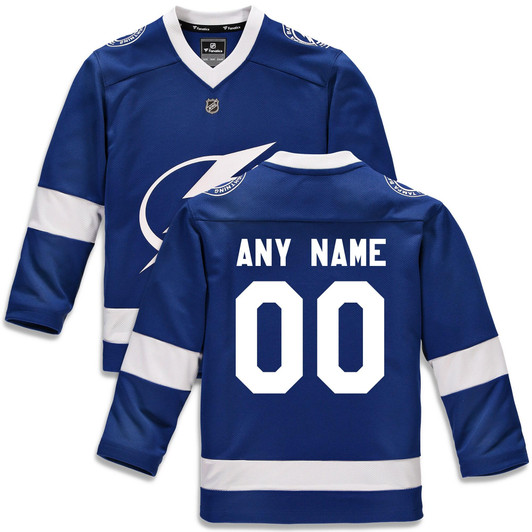 Tampa Bay Lightning Fanatics Branded  Home Replica Custom Jersey - Blue